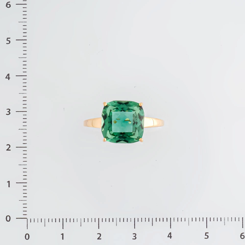 Кольцо с празиолитом из красного золота 585 пробы