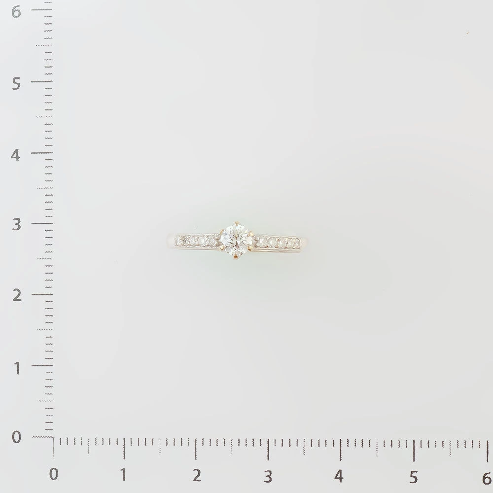 Кольцо с бриллиантом из белого золота 585 пробы