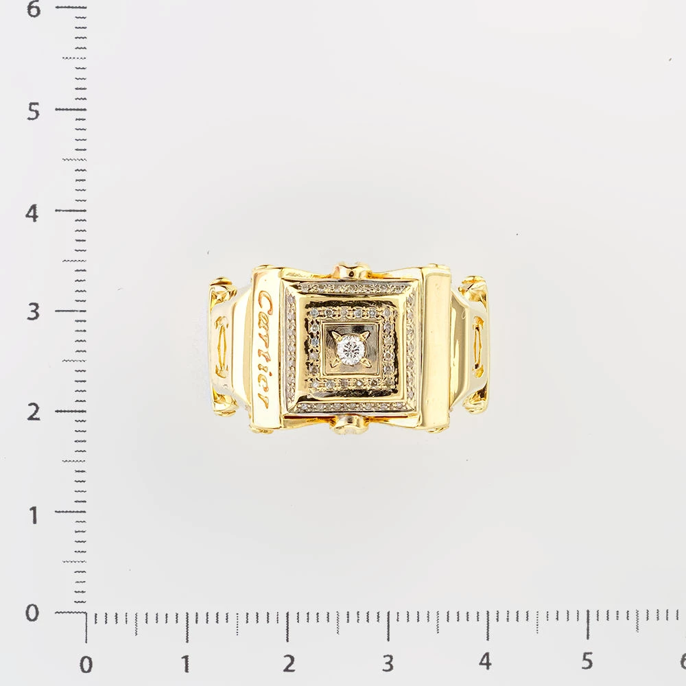 Кольцо с бриллиантом из желтого золота 585 пробы