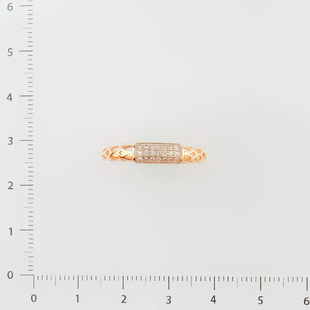 Кольцо с бриллиантом из красного золота 585 пробы