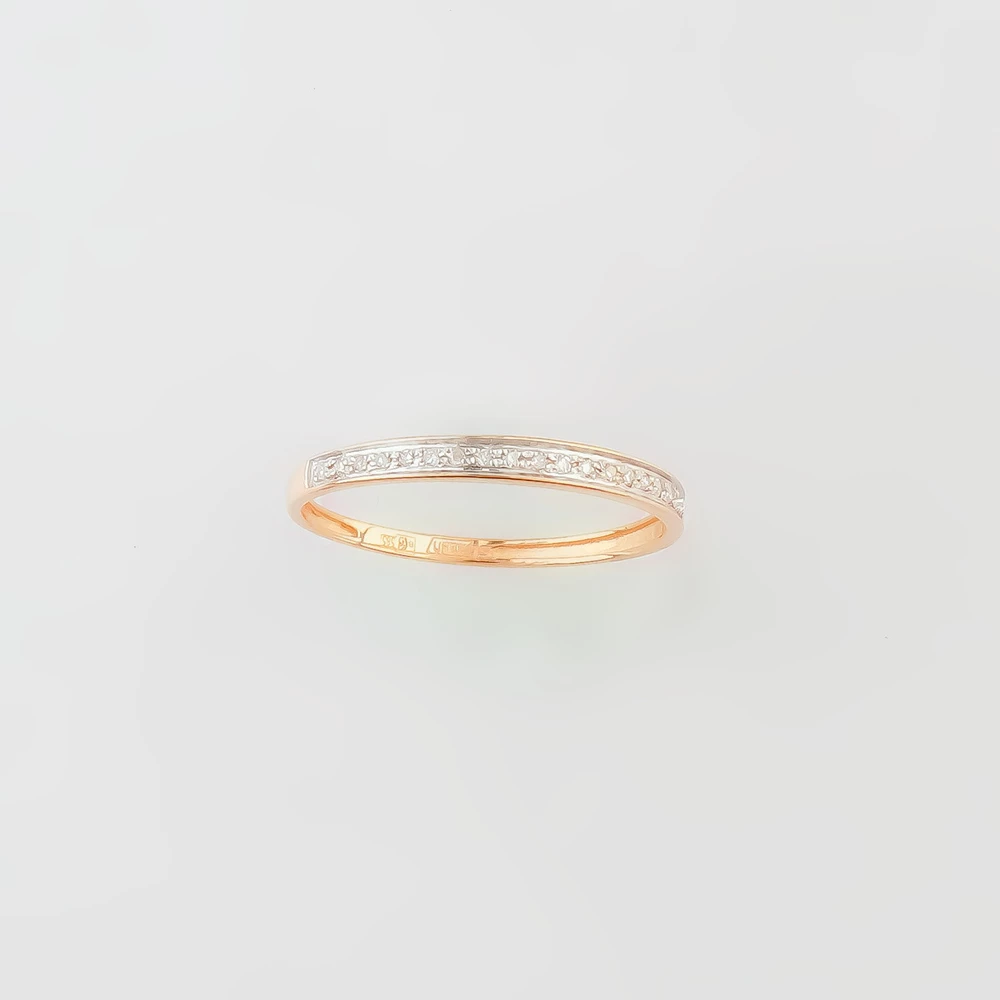 Кольцо с бриллиантом из красного золота 585 пробы