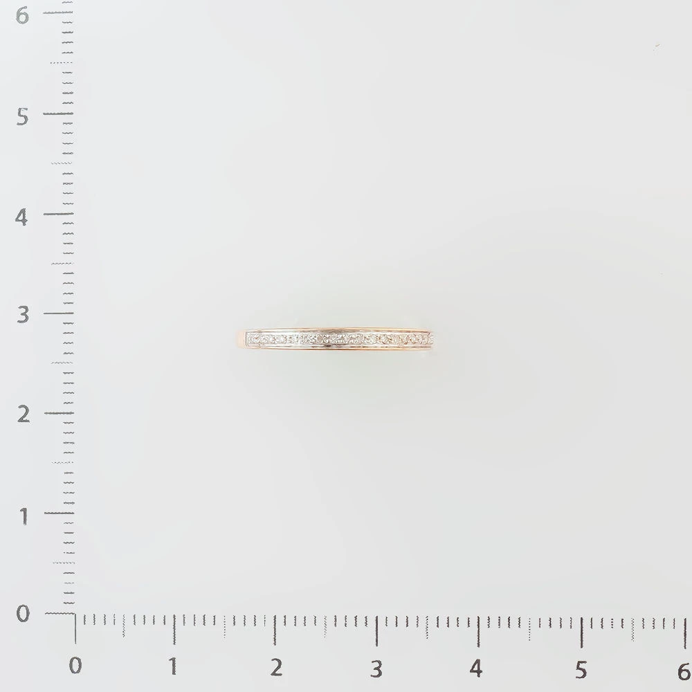 Кольцо с бриллиантом из красного золота 585 пробы