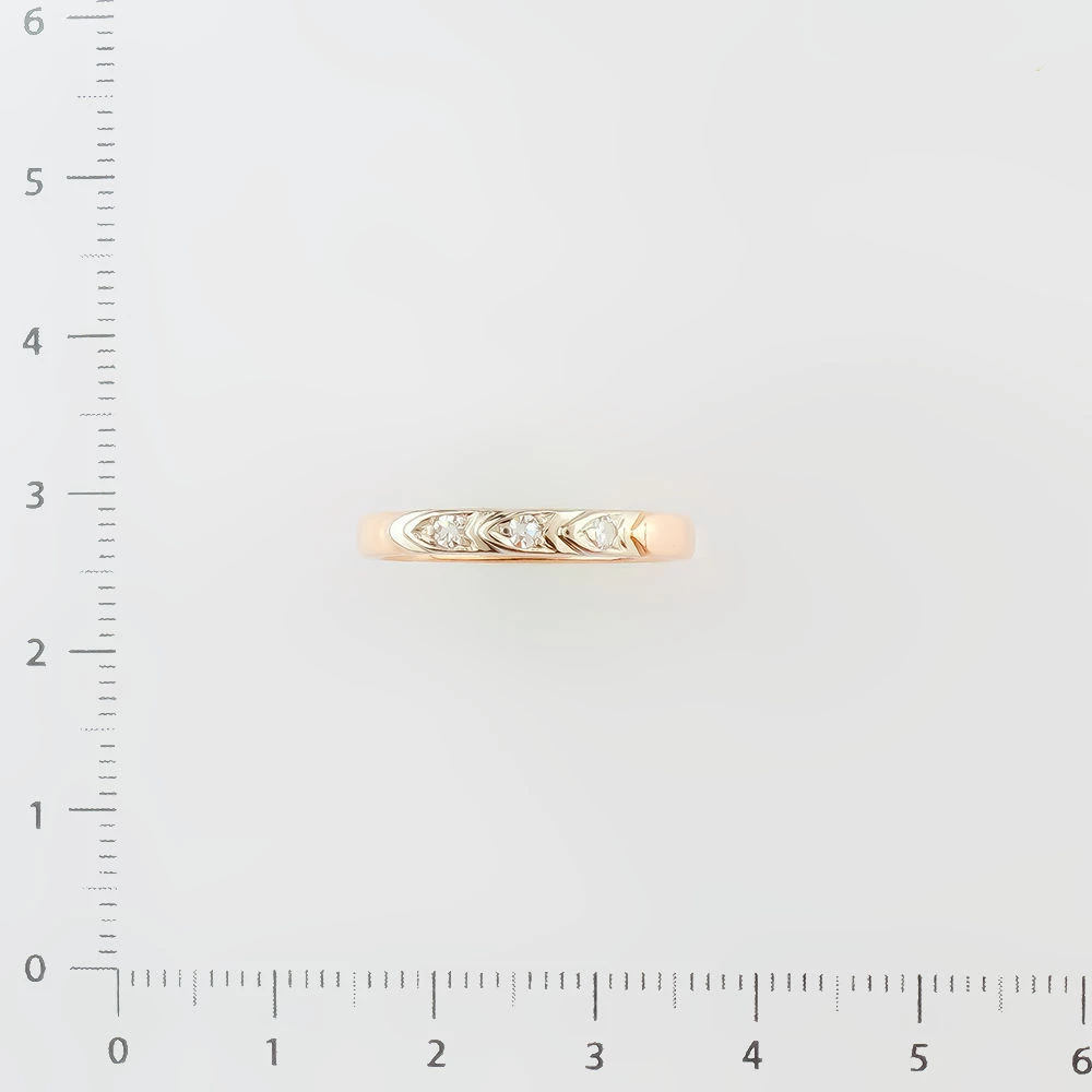 Кольцо с бриллиантом из красного золота 585 пробы