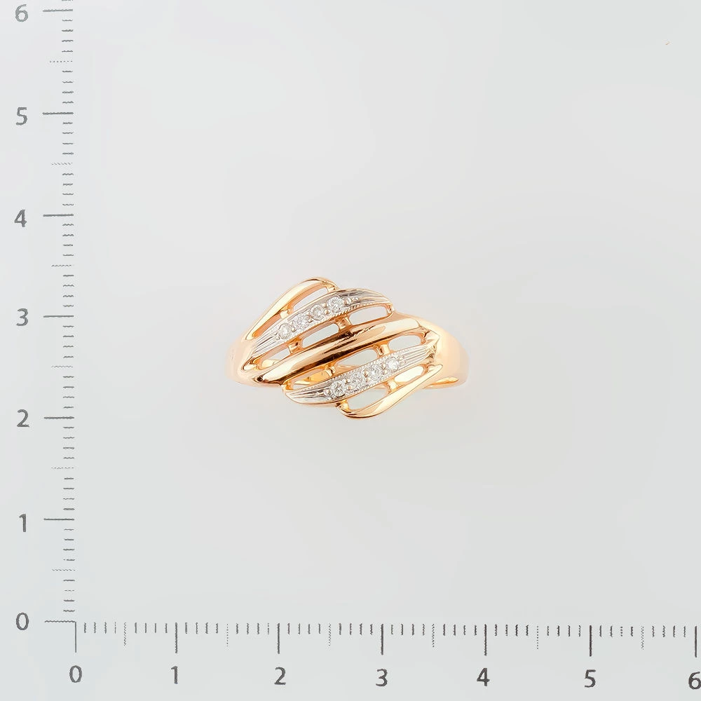 Кольцо с бриллиантом из красного золота 585 пробы