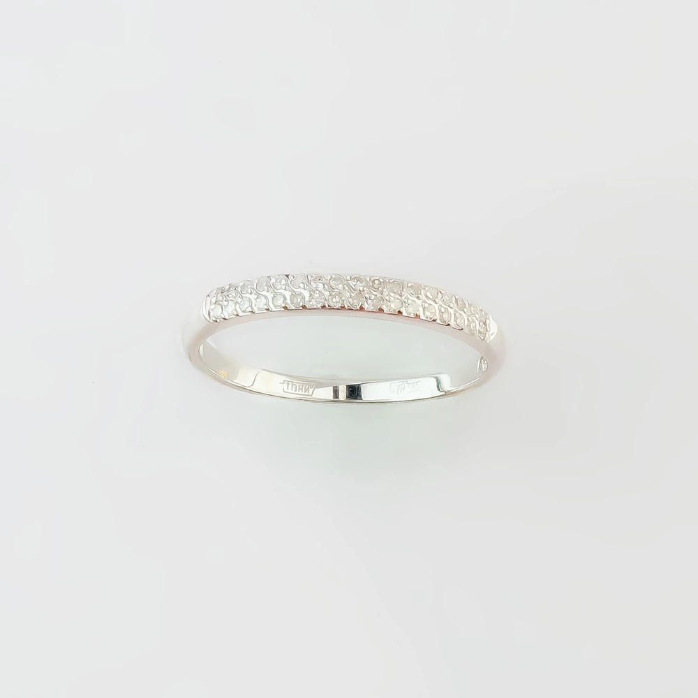 Кольцо с бриллиантом из белого золота 585 пробы