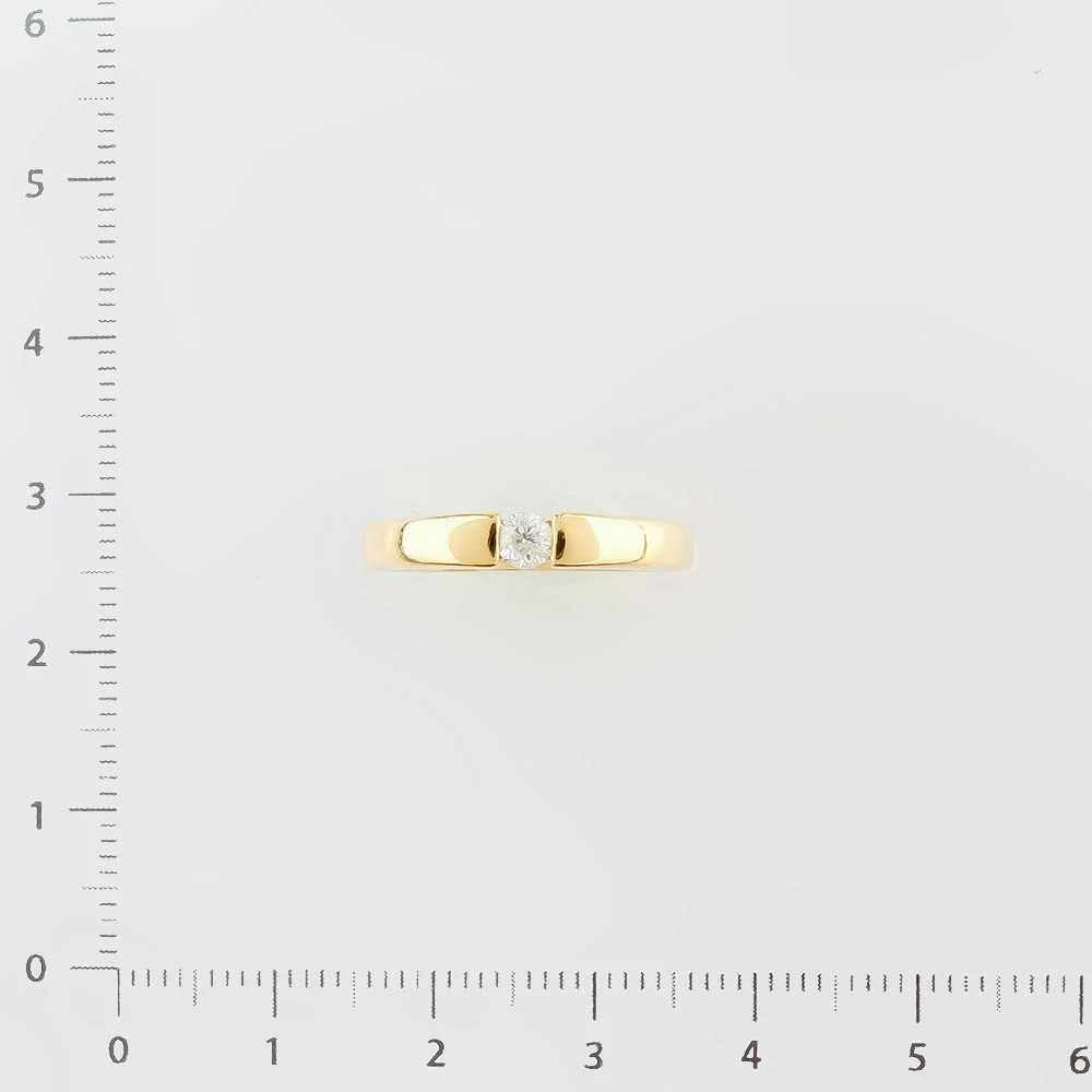 Кольцо с бриллиантом из желтого золота 585 пробы