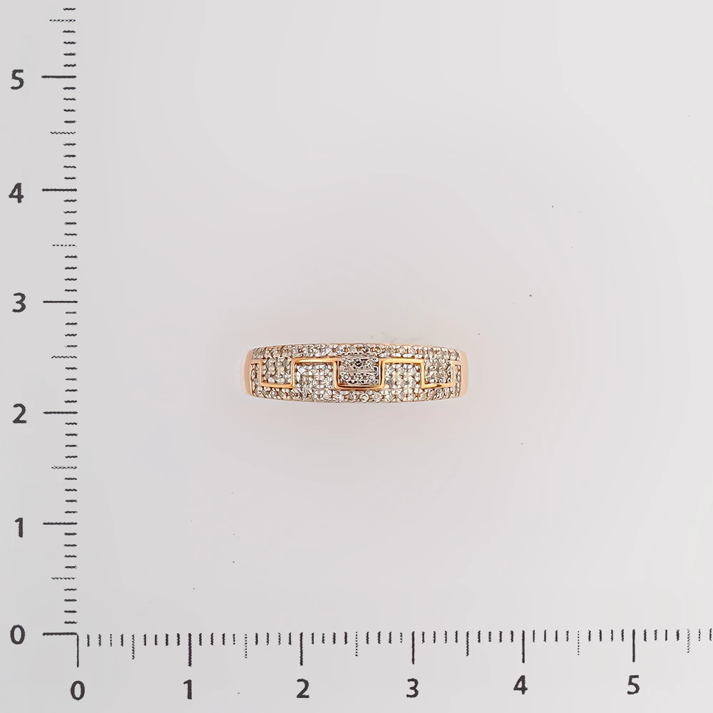 Кольцо с бриллиантом из красного золота 585 пробы