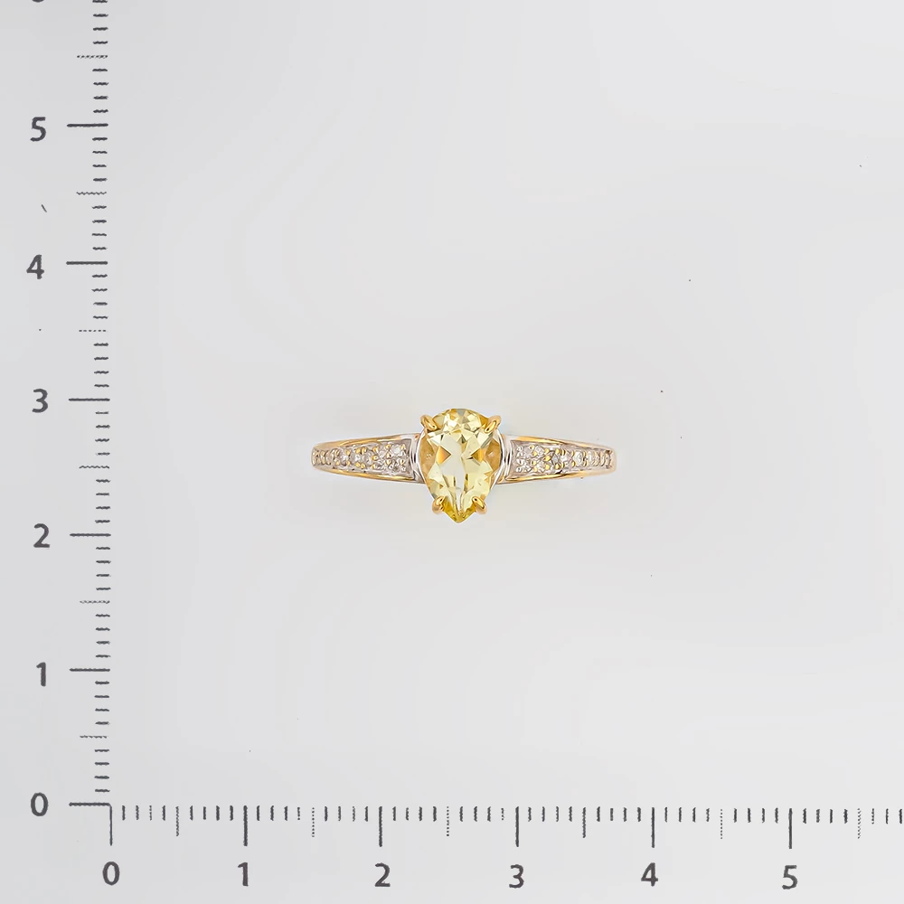 Кольцо с бриллиантом из красного золота 585 пробы