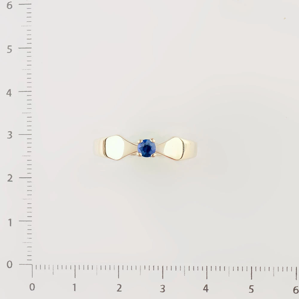 Кольцо с сапфиром из красного золота 585 пробы