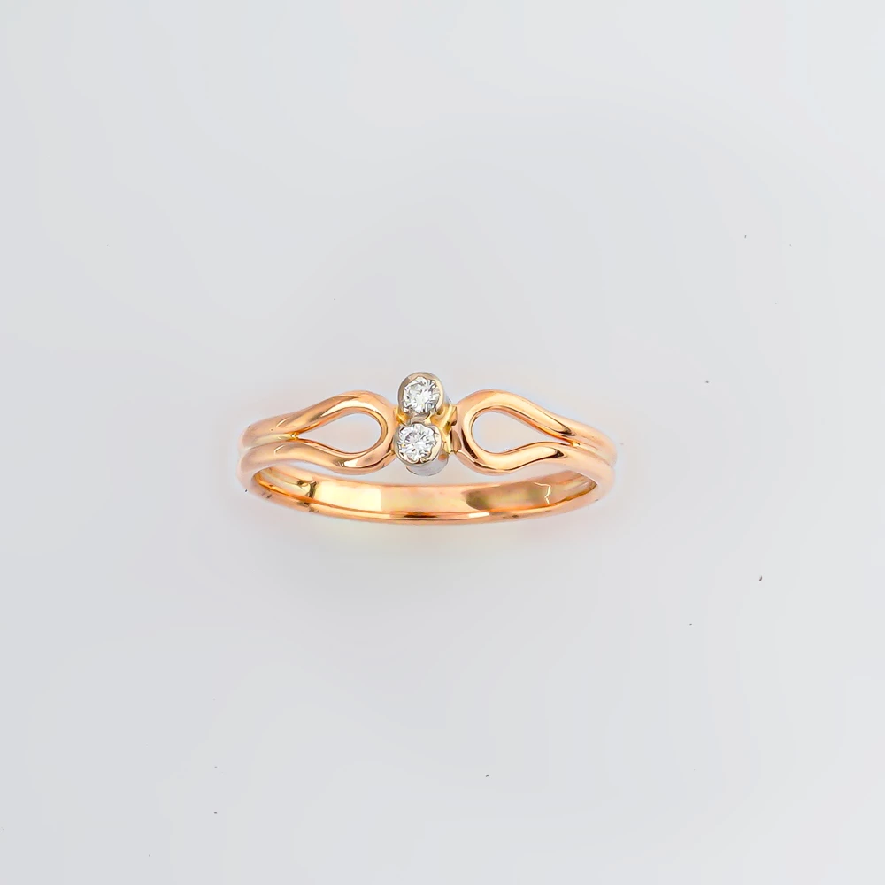 Кольцо с бриллиантом из красного золота 583 пробы