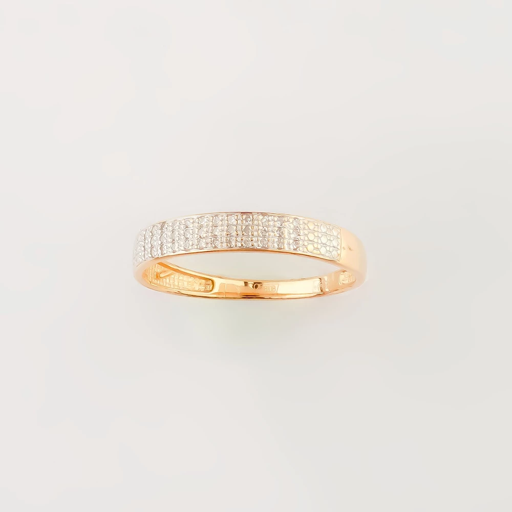 Кольцо с бриллиантом из красного золота 585 пробы