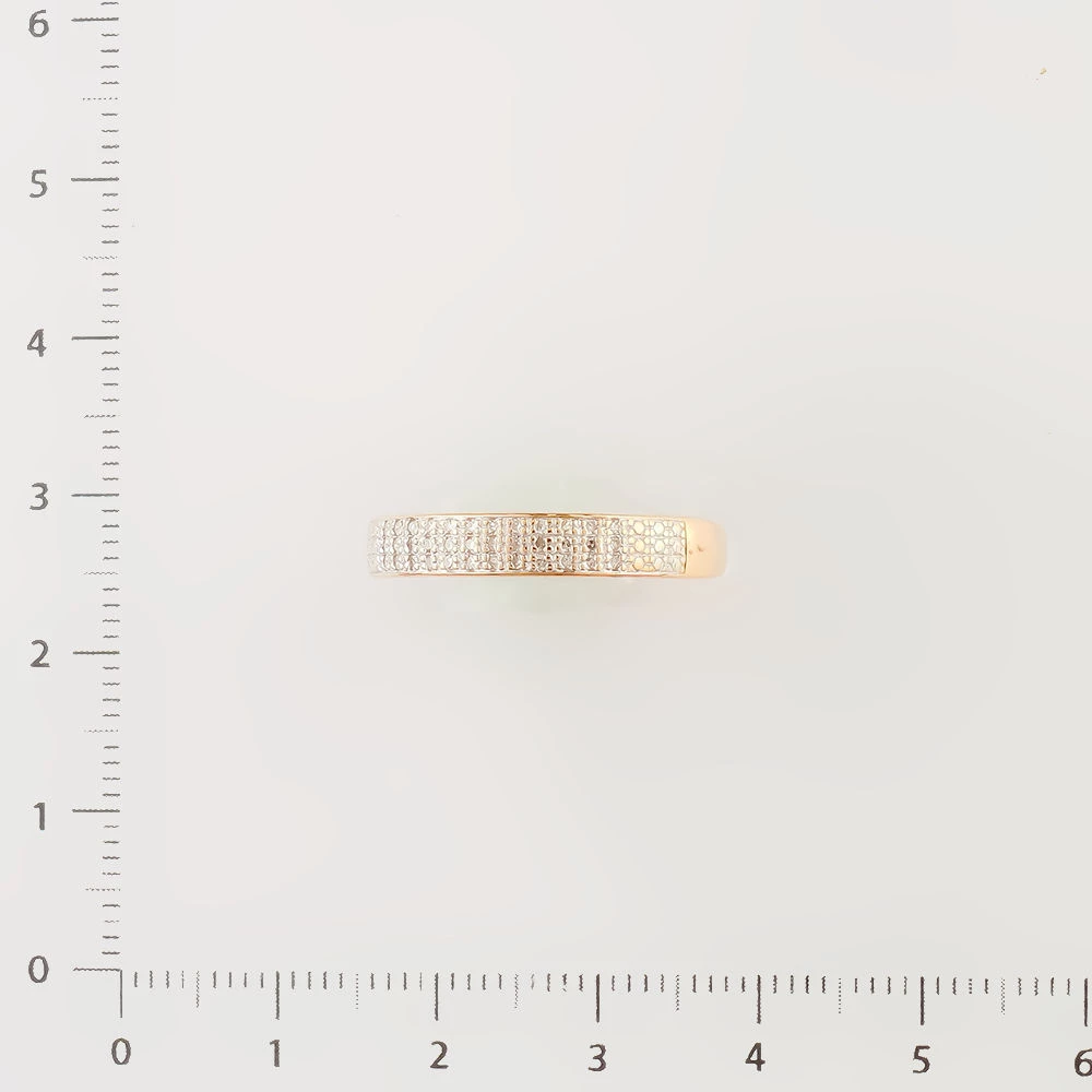 Кольцо с бриллиантом из красного золота 585 пробы