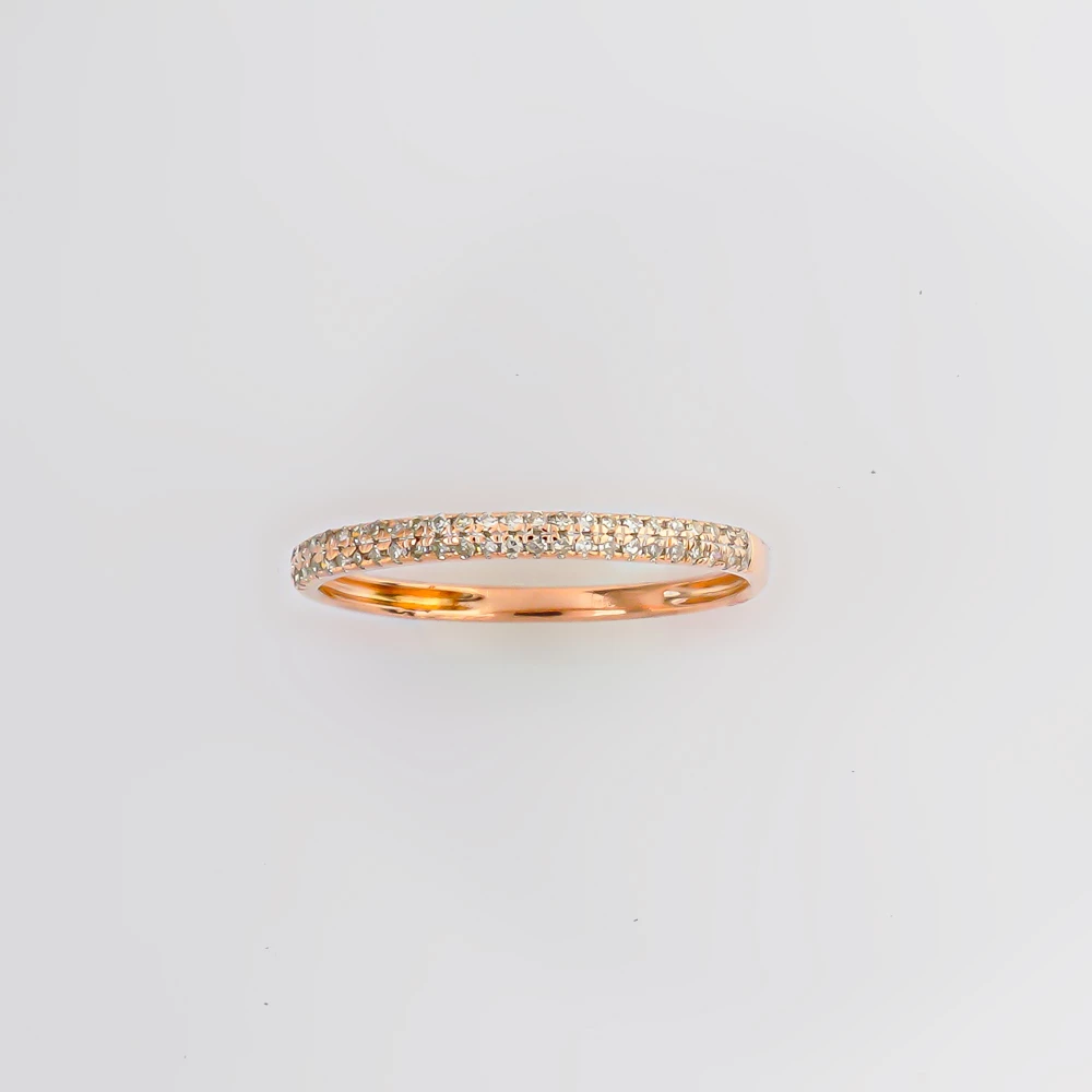 Кольцо с бриллиантом из красного золота 585 пробы