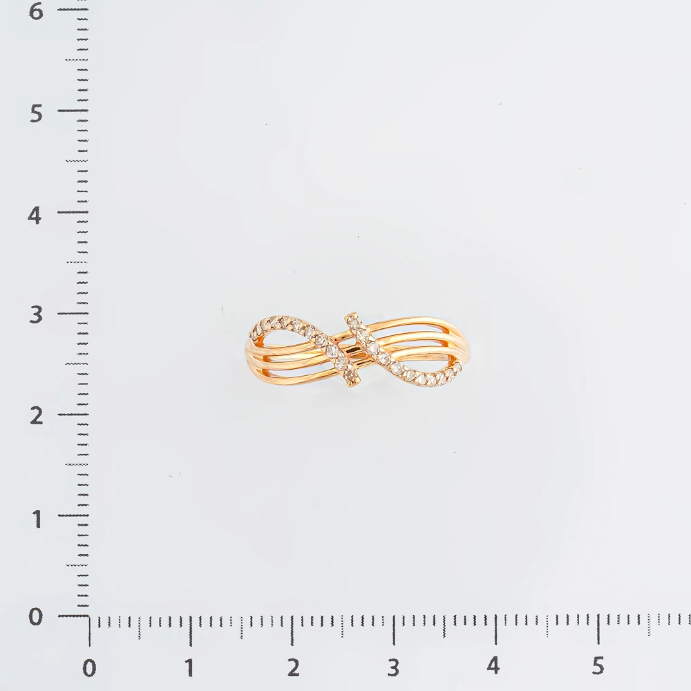 Кольцо с бриллиантом из красного золота 585 пробы