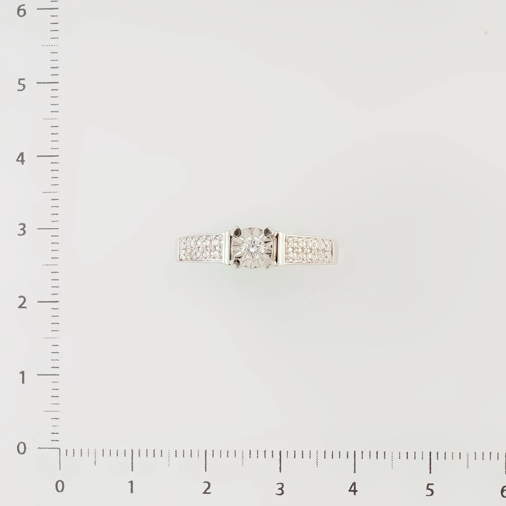 Кольцо с бриллиантом из белого золота 585 пробы