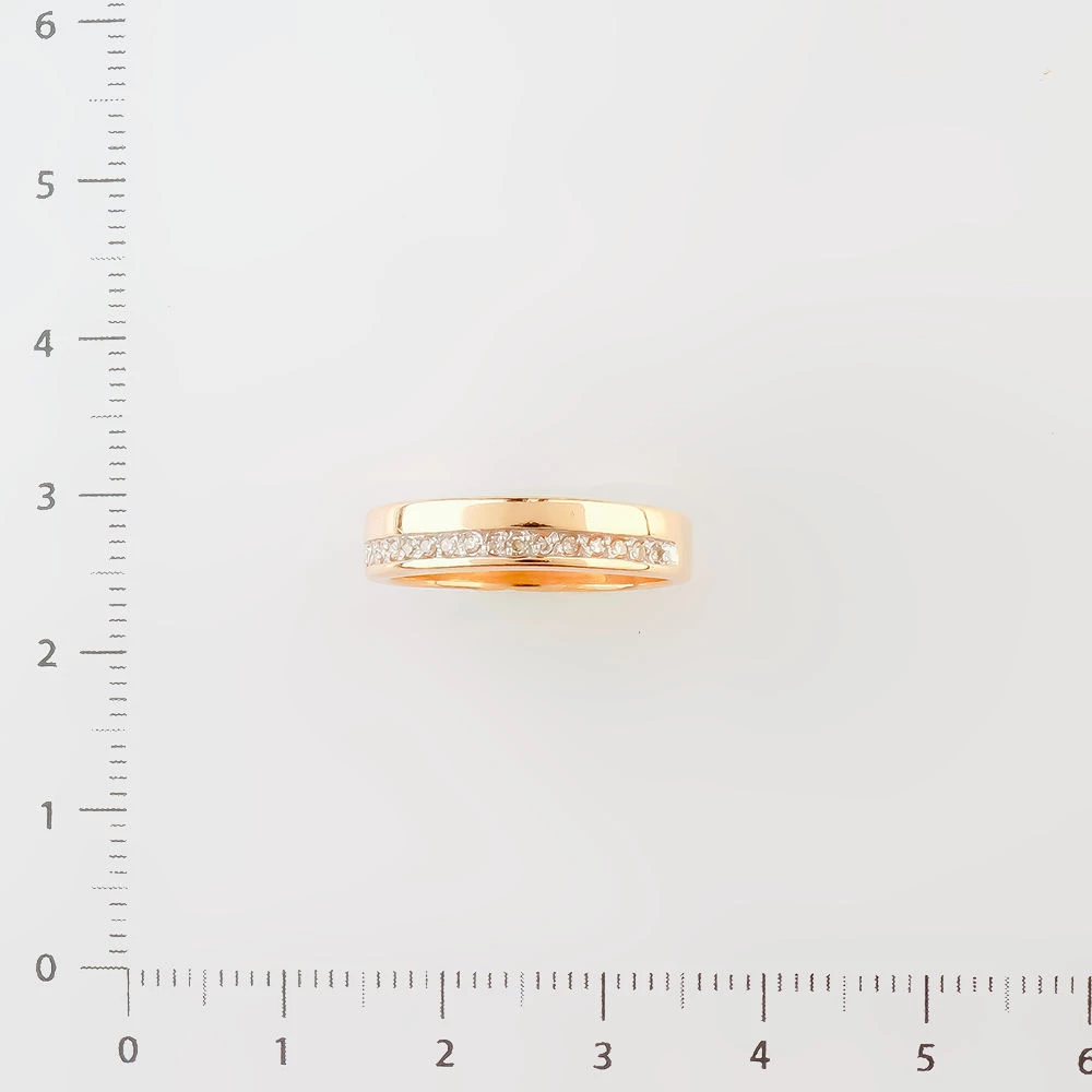 Кольцо с бриллиантом из красного золота 585 пробы