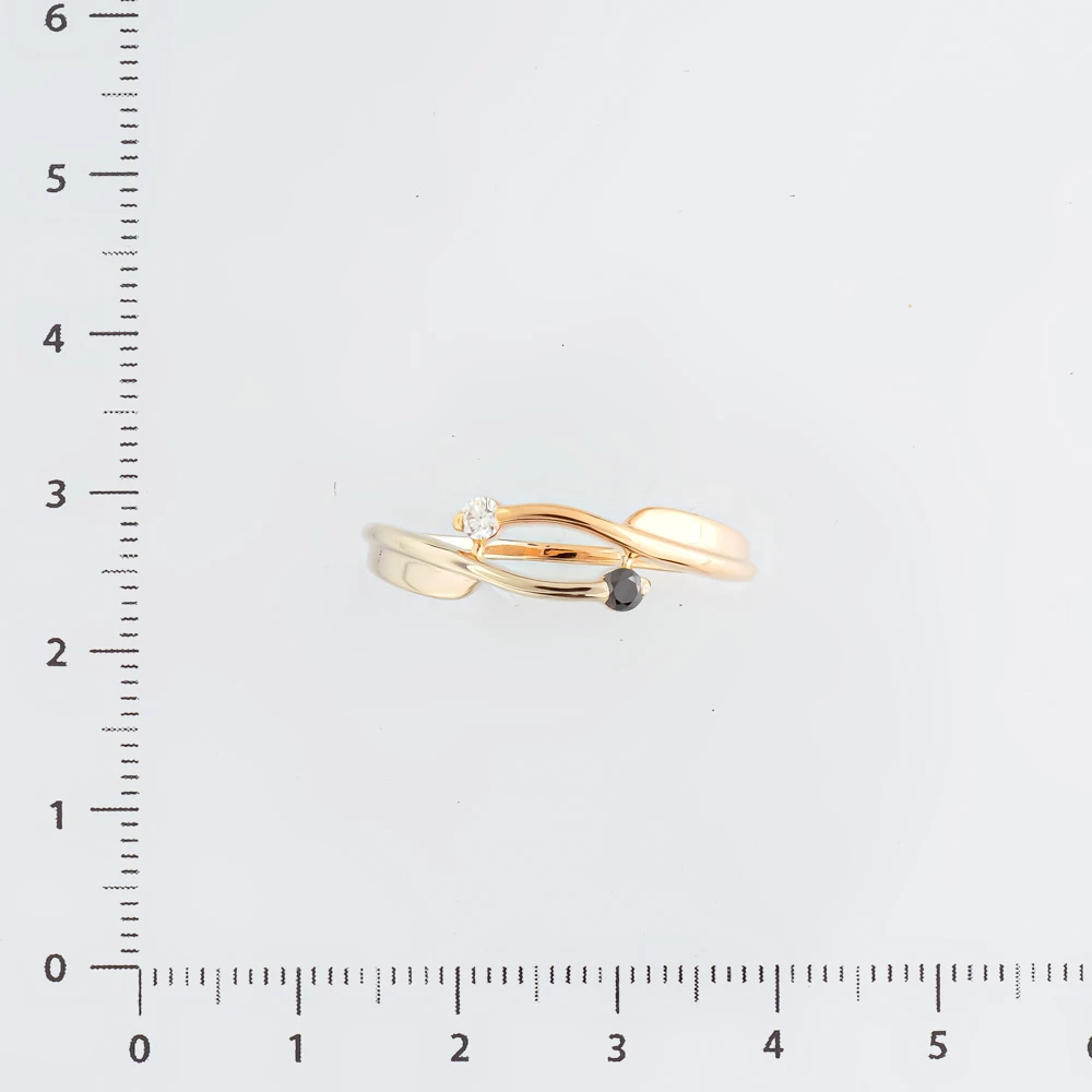 Кольцо с бриллиантом из красного золота 585 пробы