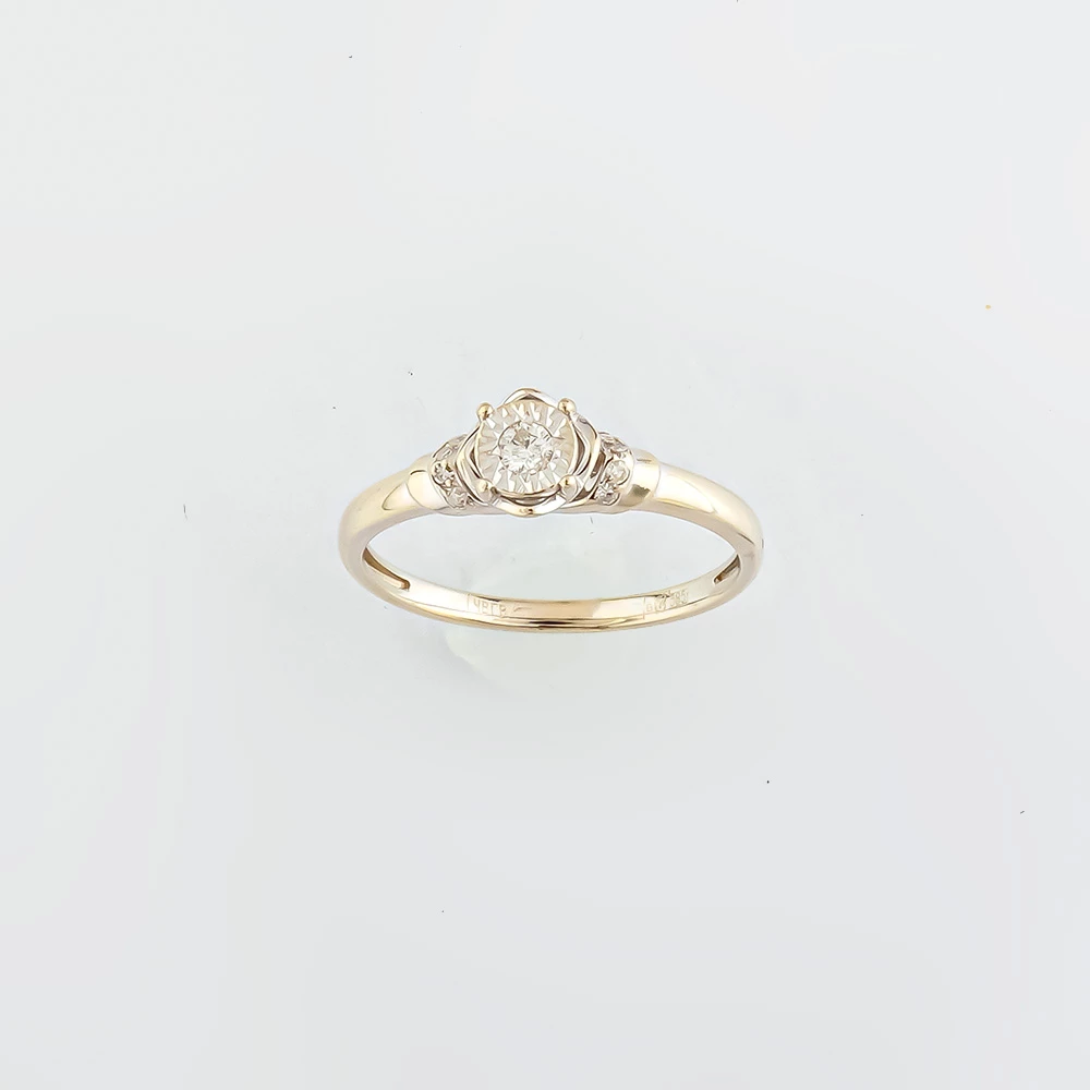 Кольцо с бриллиантом из белого золота 585 пробы