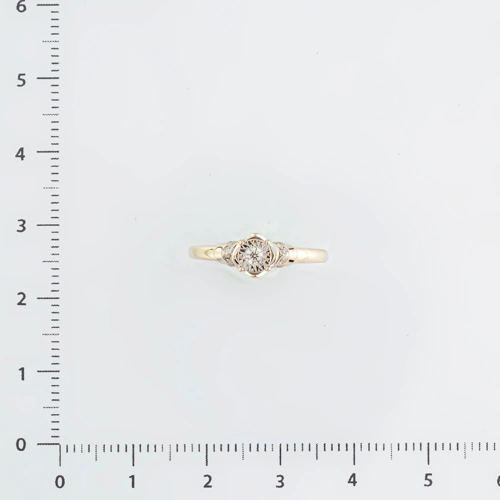 Кольцо с бриллиантом из белого золота 585 пробы