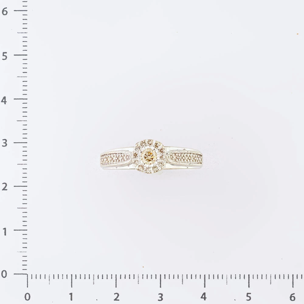 Кольцо с бриллиантом из белого золота 585 пробы