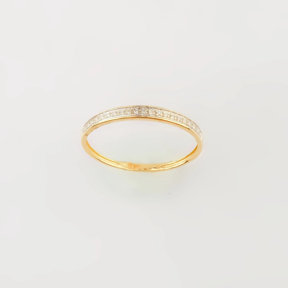 Кольцо с бриллиантом из желтого золота 585 пробы