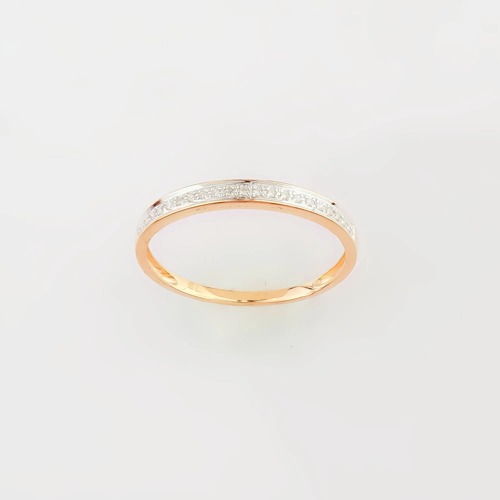 Кольцо с бриллиантом из красного золота 585 пробы