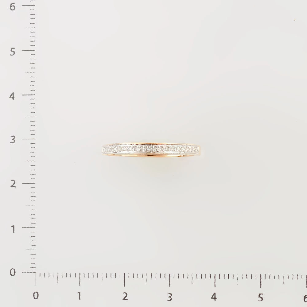 Кольцо с бриллиантом из красного золота 585 пробы