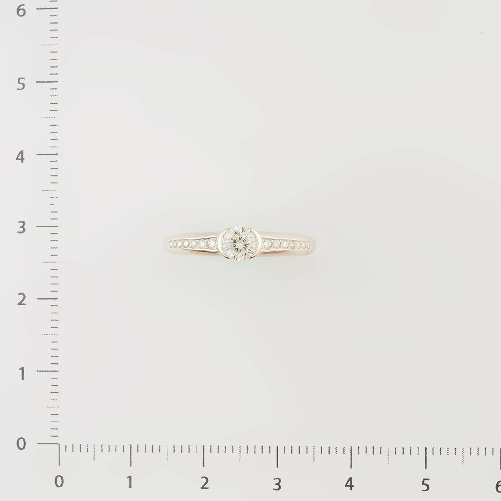 Кольцо с бриллиантом из белого золота 585 пробы