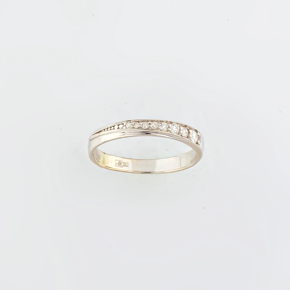 Кольцо с бриллиантом из белого золота 585 пробы