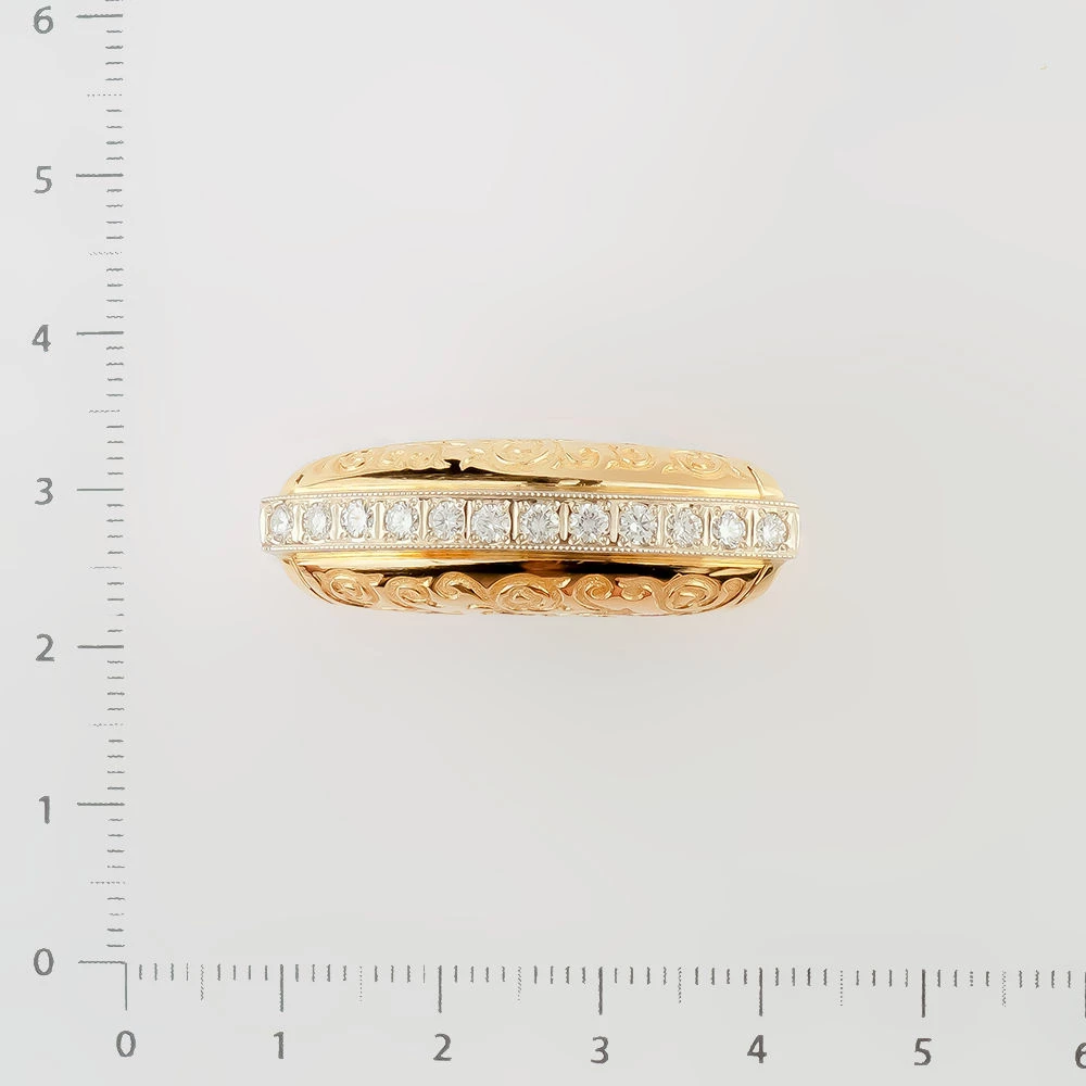 Кольцо с бриллиантом из желтого золота 585 пробы