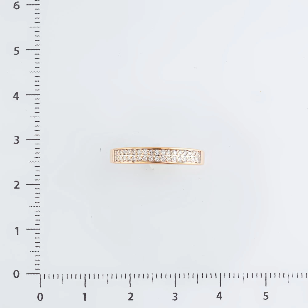 Кольцо с бриллиантом из красного золота 585 пробы