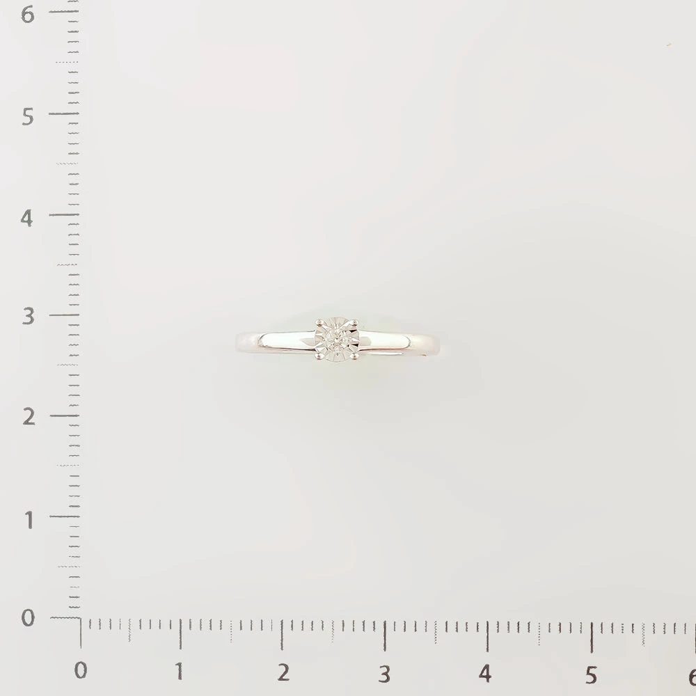 Кольцо с бриллиантом из белого золота 585 пробы