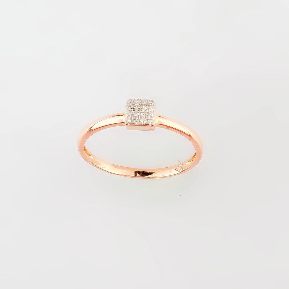 Кольцо с бриллиантом из красного золота 585 пробы