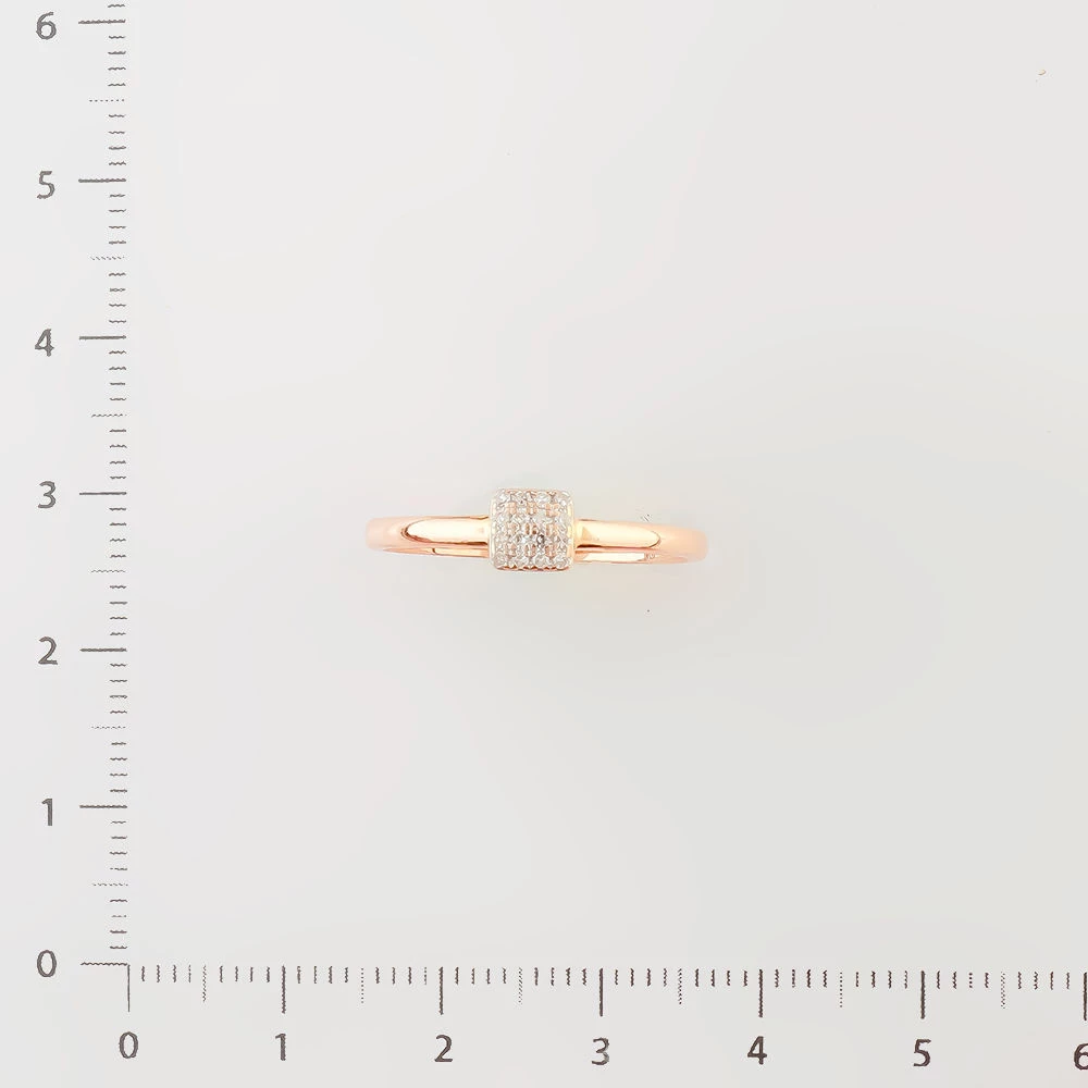 Кольцо с бриллиантом из красного золота 585 пробы