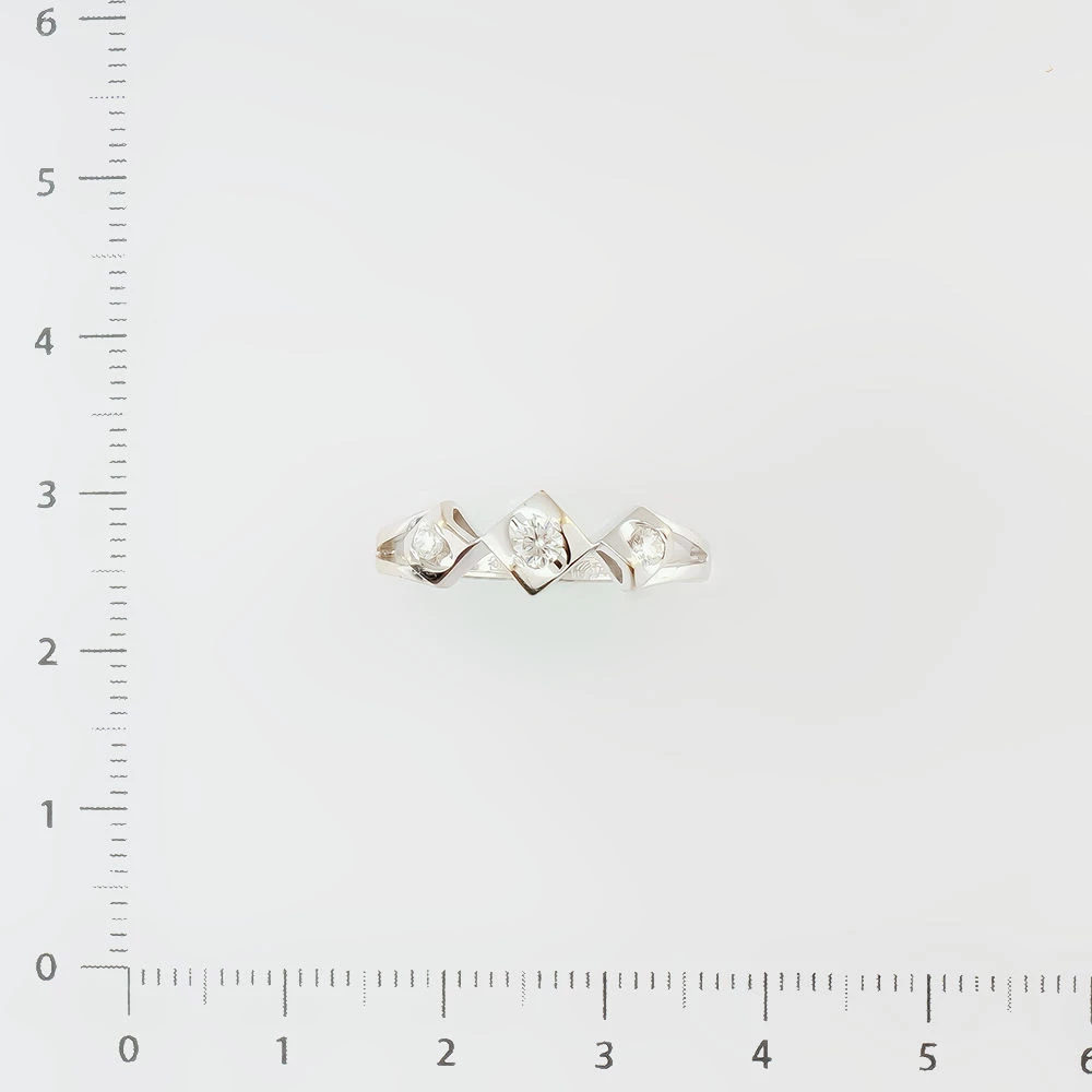 Кольцо с бриллиантом из белого золота 585 пробы