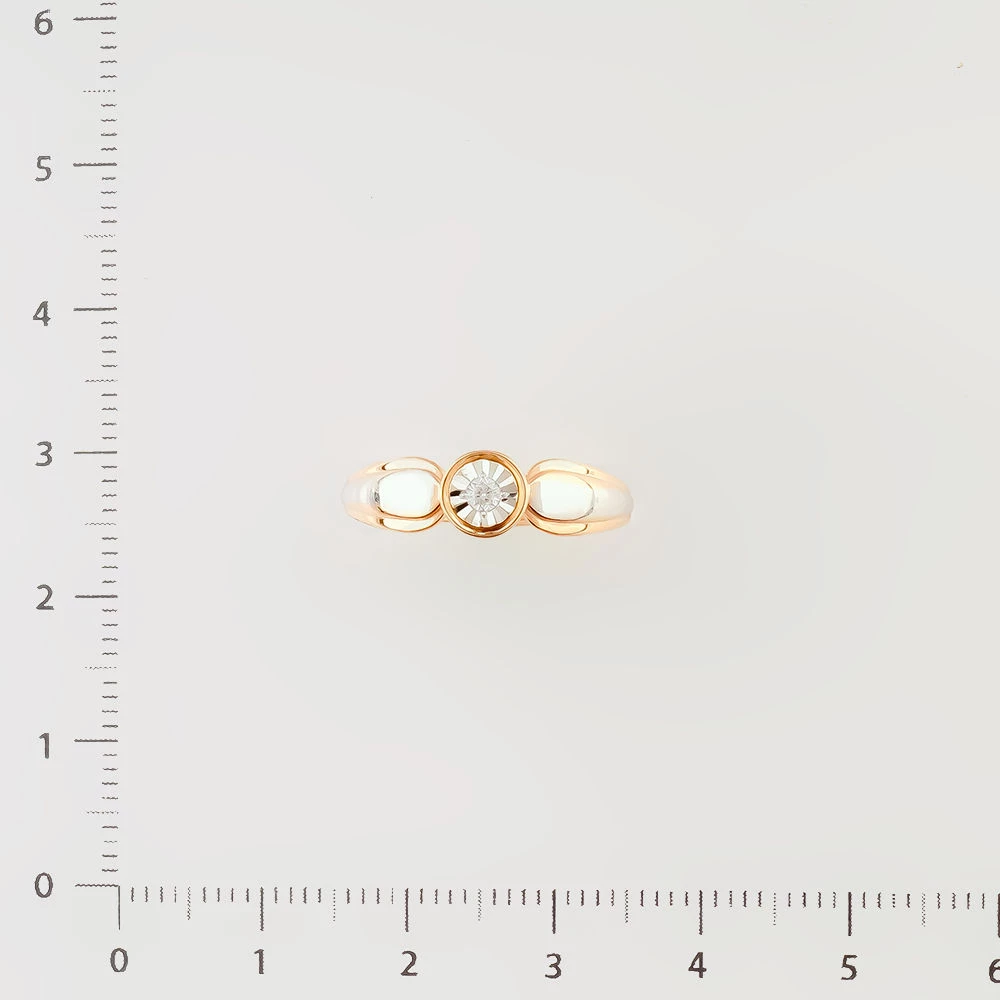 Кольцо с бриллиантом из красного золота 375 пробы