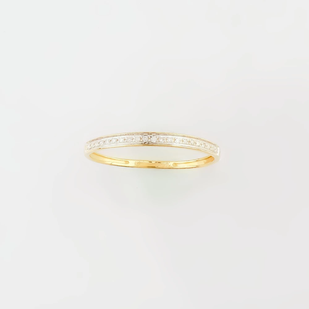 Кольцо с бриллиантом из желтого золота 585 пробы