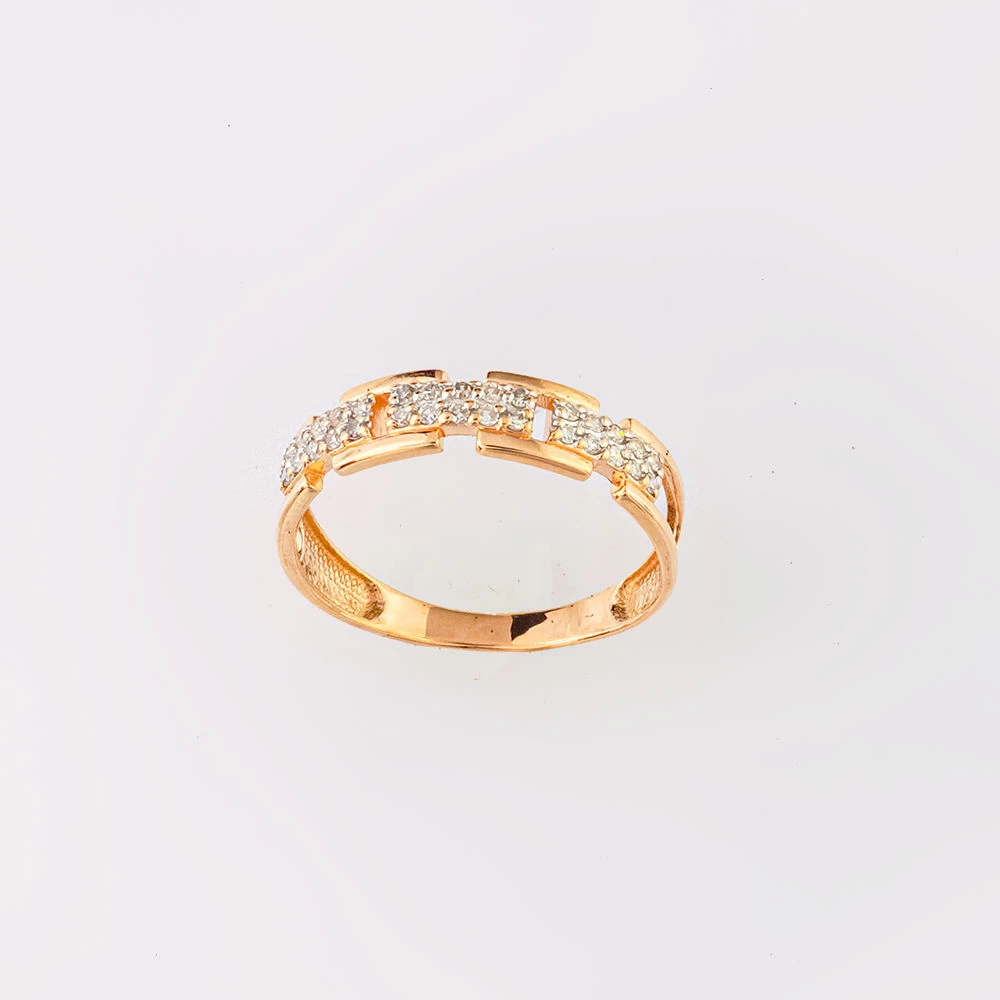 Кольцо с бриллиантом из красного золота 585 пробы