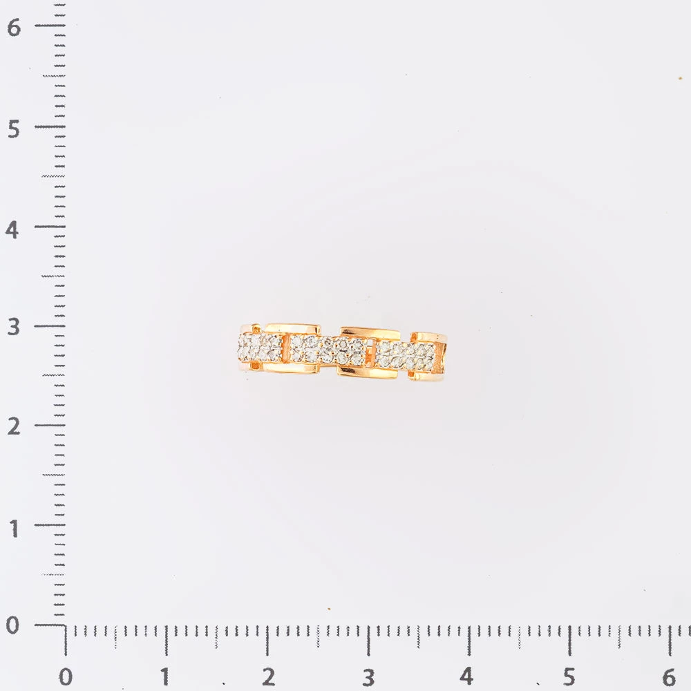 Кольцо с бриллиантом из красного золота 585 пробы