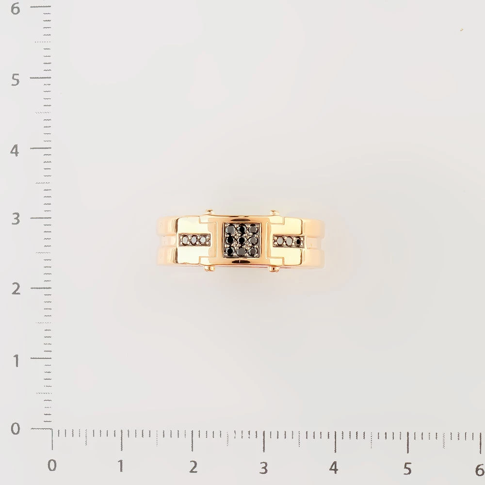 Кольцо с бриллиантом из красного золота 585 пробы