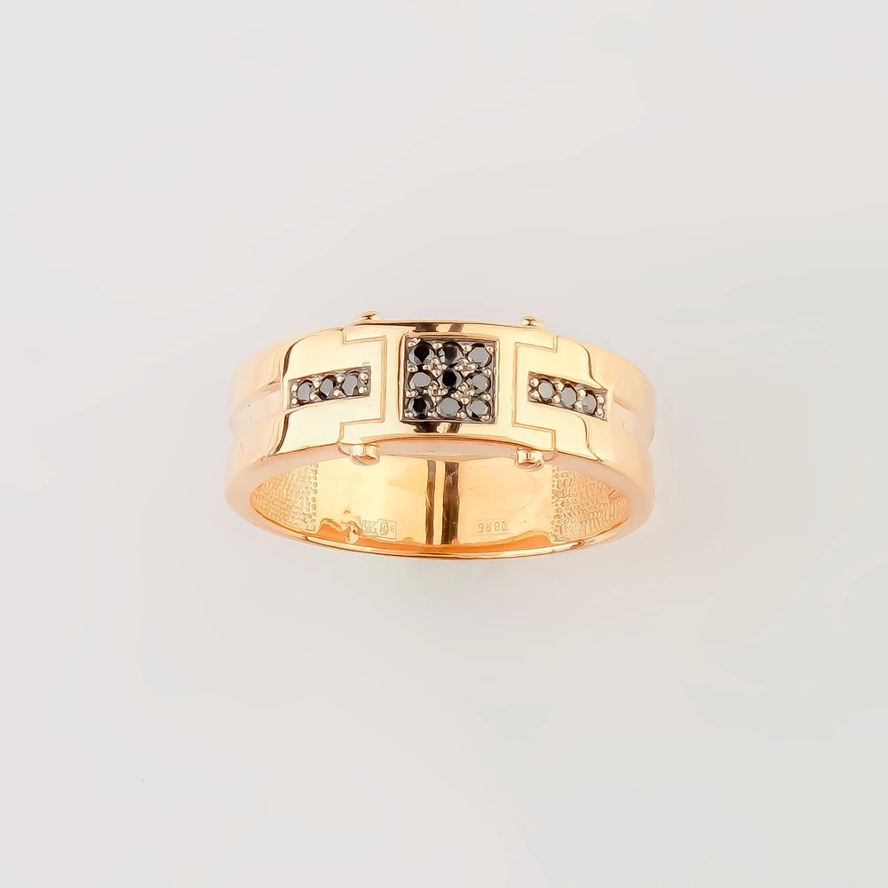 Кольцо с бриллиантом из красного золота 585 пробы