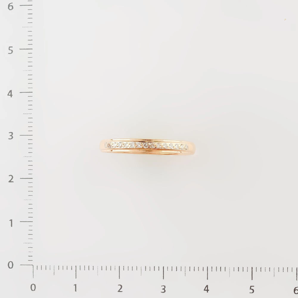 Кольцо с бриллиантом из красного золота 585 пробы