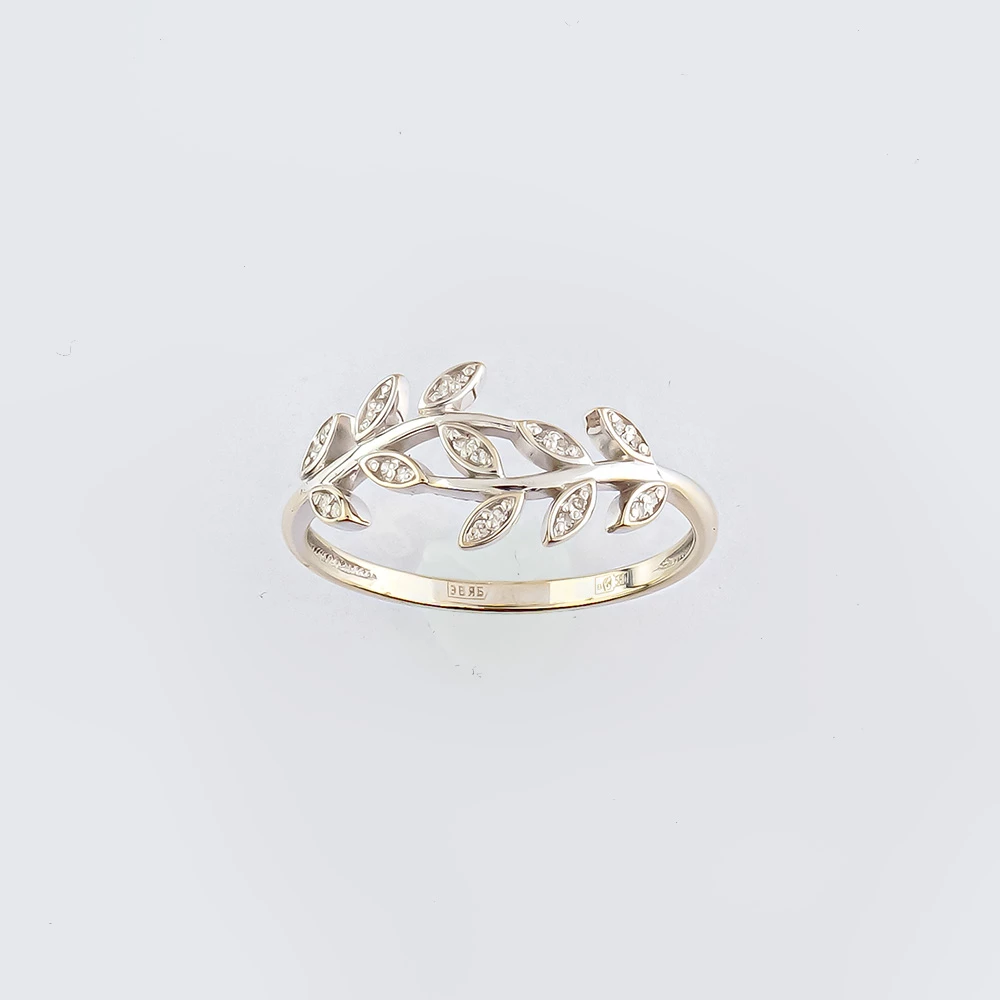 Кольцо с бриллиантом из белого золота 585 пробы