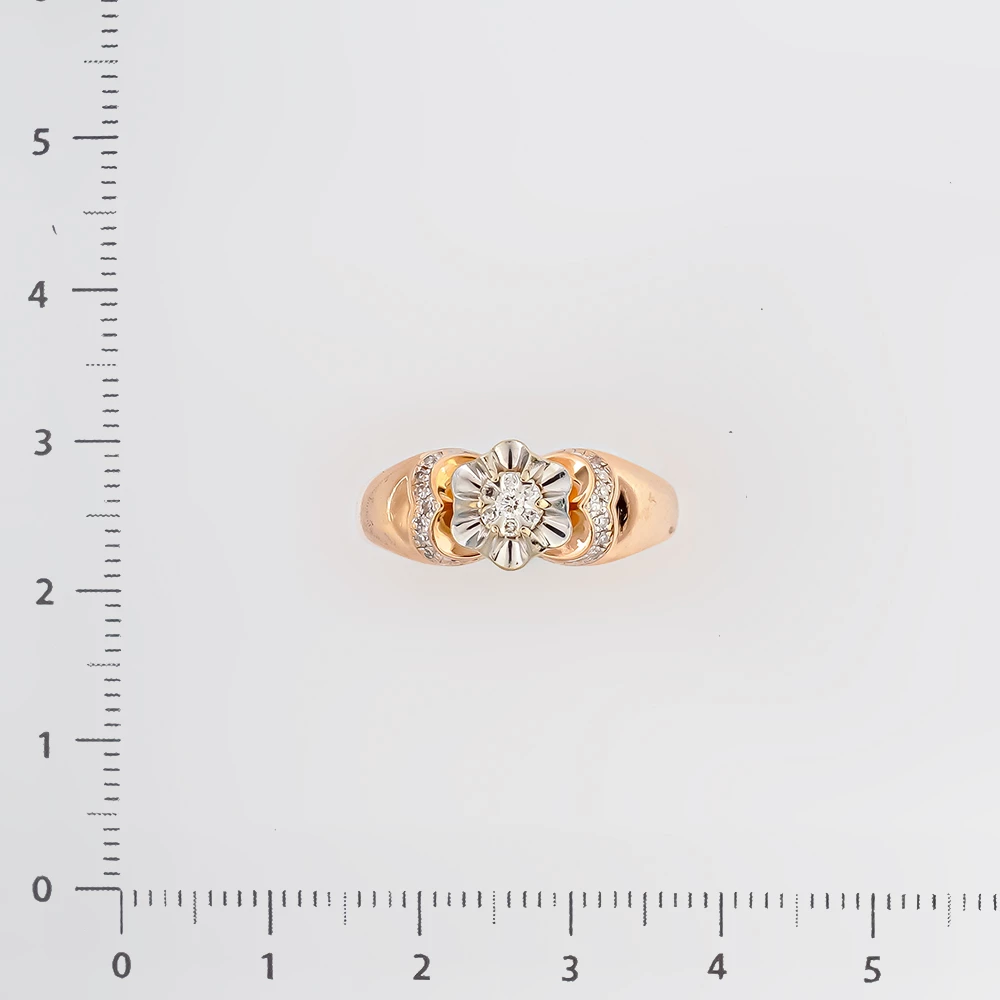 Кольцо с бриллиантом из красного золота 585 пробы Кольцо с бриллиантом из красного золота 585 пробы