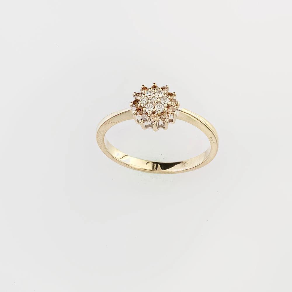 Кольцо с бриллиантом из белого золота 585 пробы