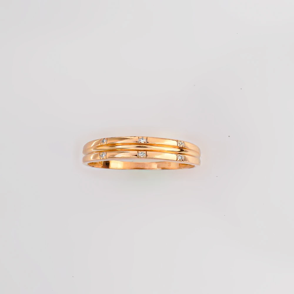 Кольцо с бриллиантом из красного золота 585 пробы