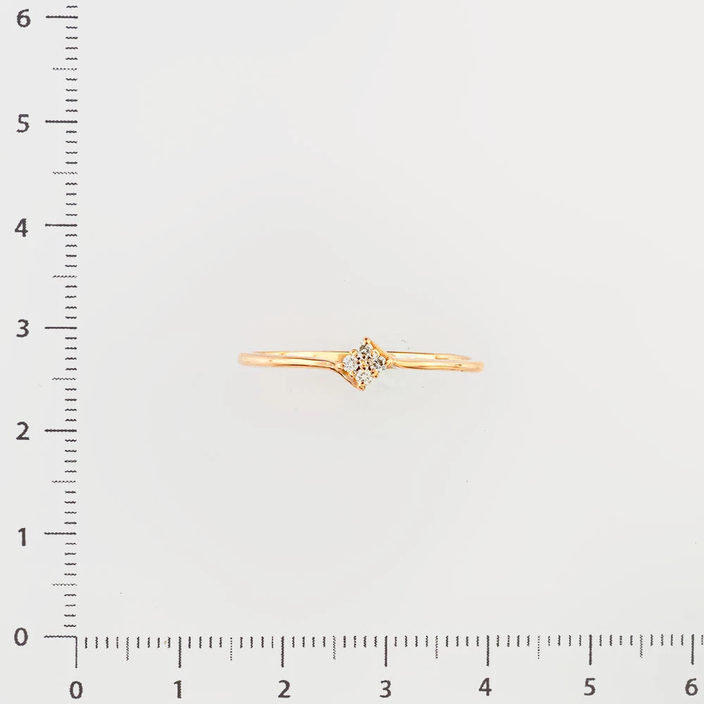 Кольцо с бриллиантом из красного золота 375 пробы