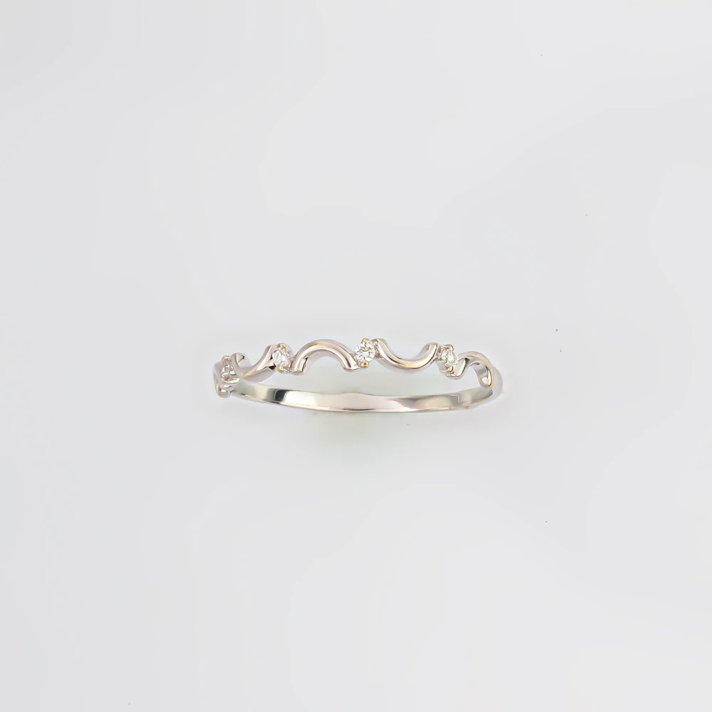 Кольцо с бриллиантом из белого золота 585 пробы