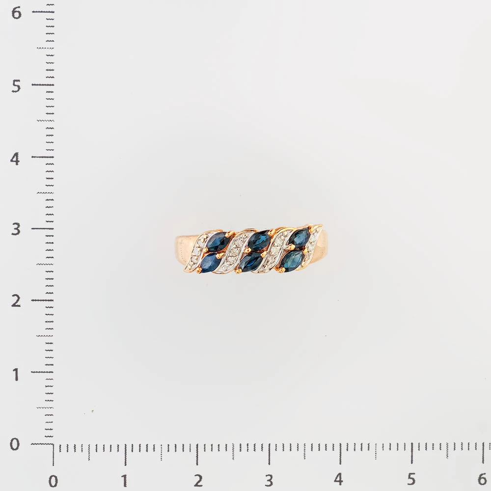 Кольцо с сапфиром из красного золота 375 пробы Кольцо с сапфиром из красного золота 375 пробы