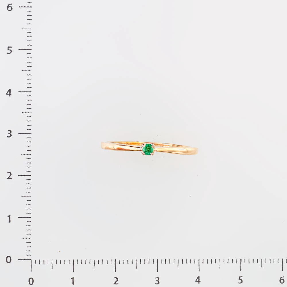 Кольцо с изумрудом из красного золота 585 пробы